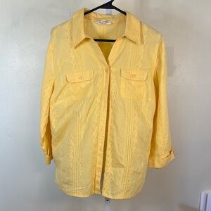 JM Collection 100% Cotton Button-Up Shirt Size 16